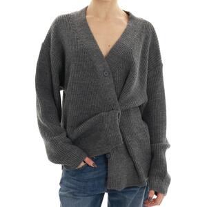 CARDIGAN ASIMMETRICO ANTRACITE